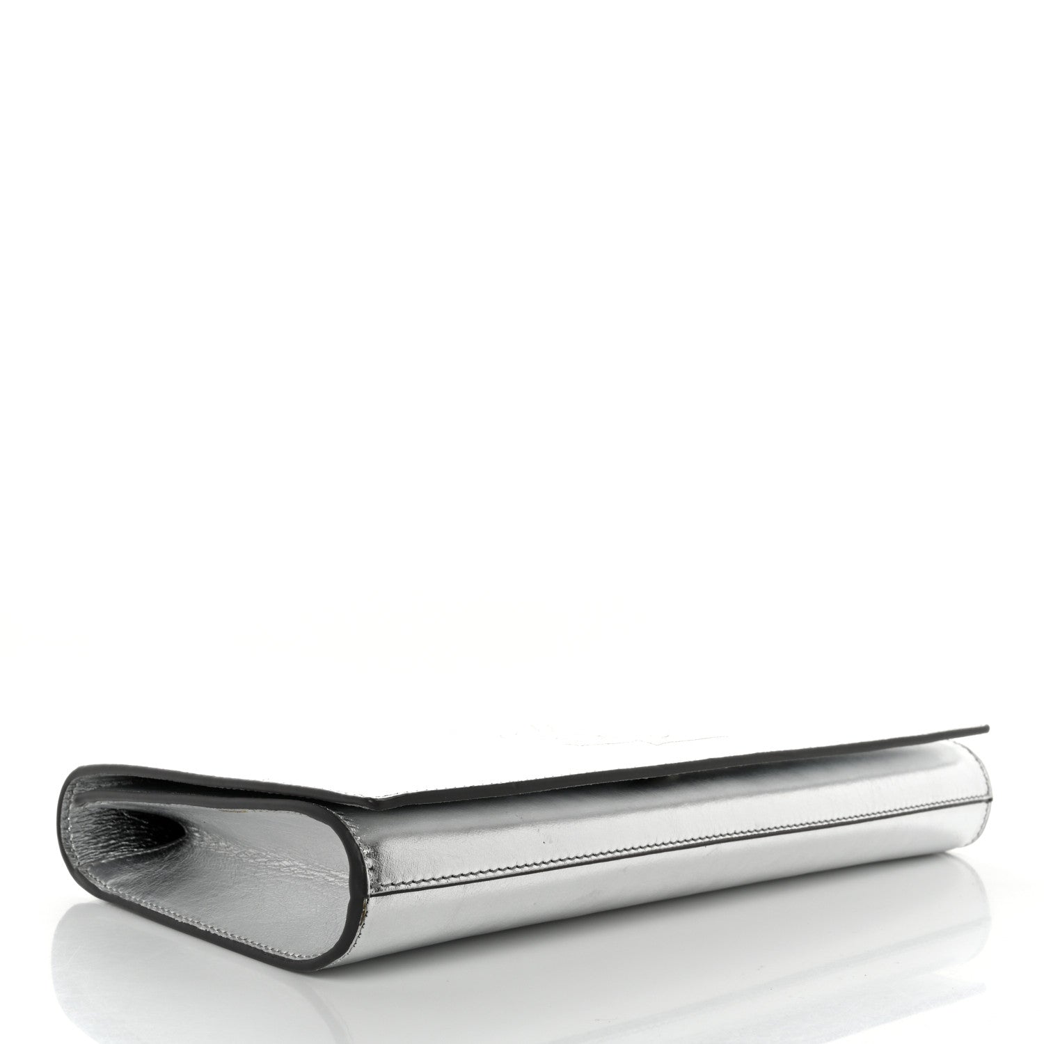 Saint Laurent Metallic Calfskin Monogram Large Belle De Jour Clutch Silver 4 of 10