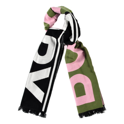 Burberry Wool Silk Jacquard Logo Scarf Cedar Green 1 of 4