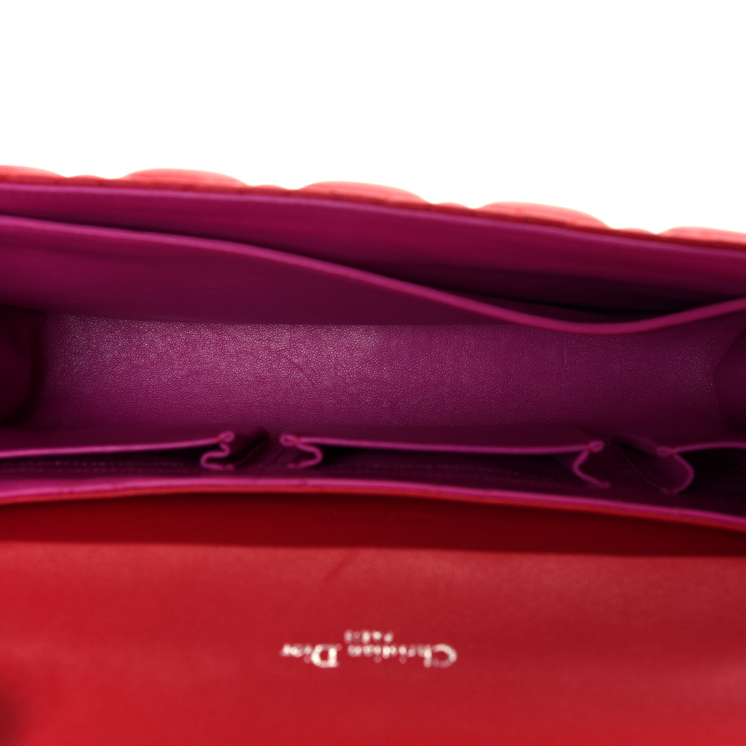 Christian Dior Lambskin Cannage Medium Miss Dior Flap Fuchsia 4 of 4