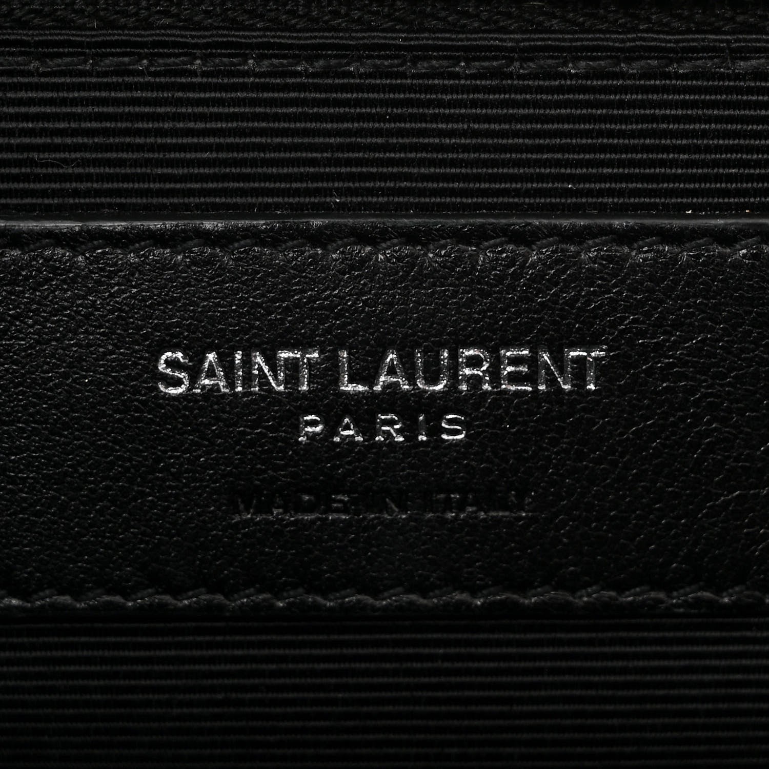 Saint Laurent Grain De Poudre Textured Mixed Matelasse Large Triquilt Monogram Monochrome Satchel Black 6 of 10