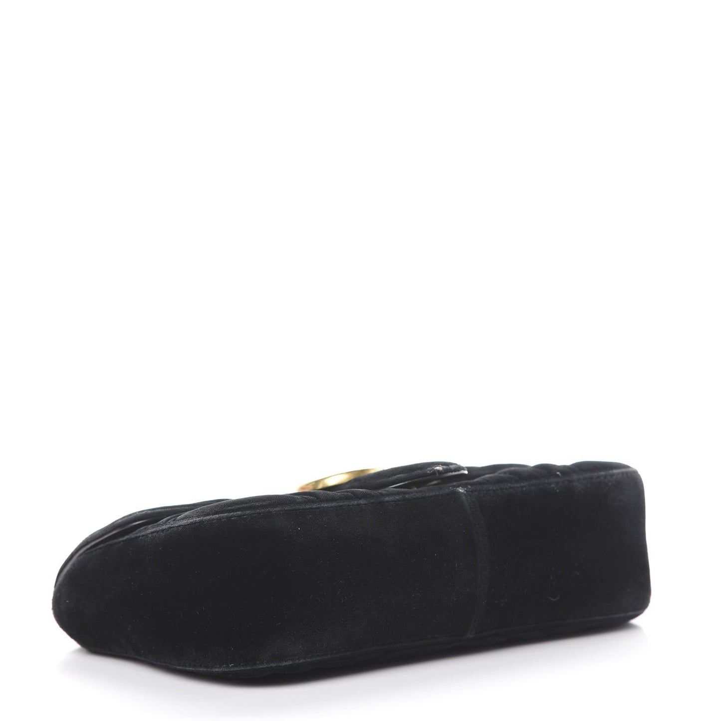 Velvet Matelasse Mini GG Marmont Shoulder Bag Black