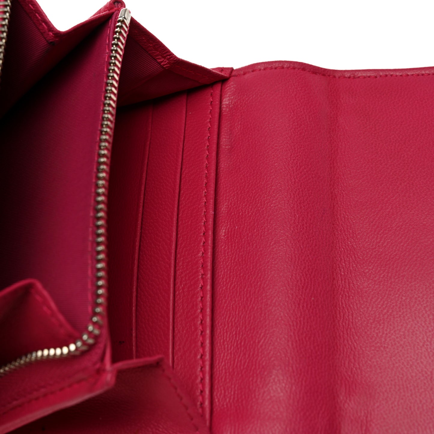 Calfskin Cannage Diorama Nomadene Wallet Fuchsia