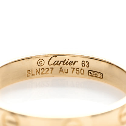 Cartier 18K Yellow Gold 3.5mm LOVE Wedding Band Ring 63 10.5 4 of 5