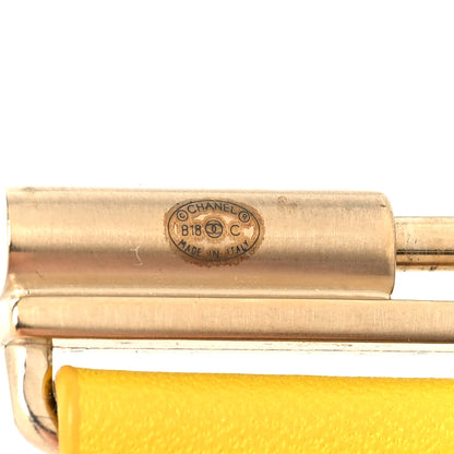 Chanel Calfskin CC Wide Cuff M Yellow 4 of 5