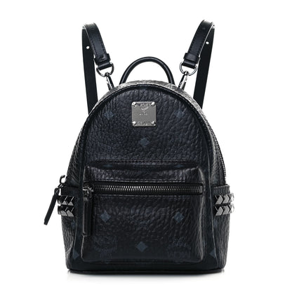 MCM Visetos Side Stud X-Mini Stark Bebe Boo Backpack Black 1 of 9