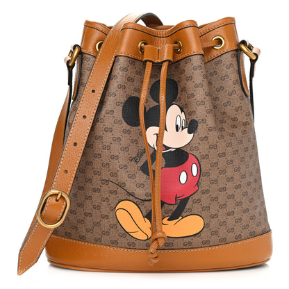 Gucci X DISNEY Mini Vintage GG Supreme Monogram Bucket Bag Beige Vintage Sun Oil 1 of 10