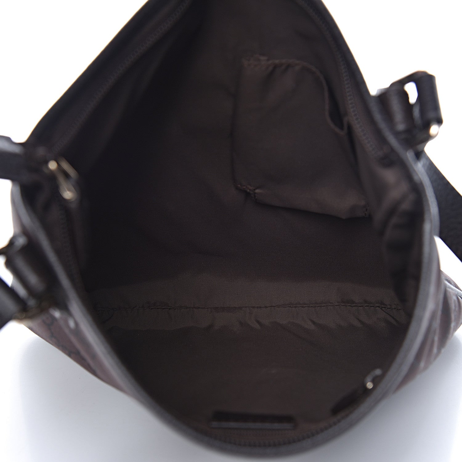 Gucci Nylon Monogram Flat Messenger Bag Brown 7 of 12