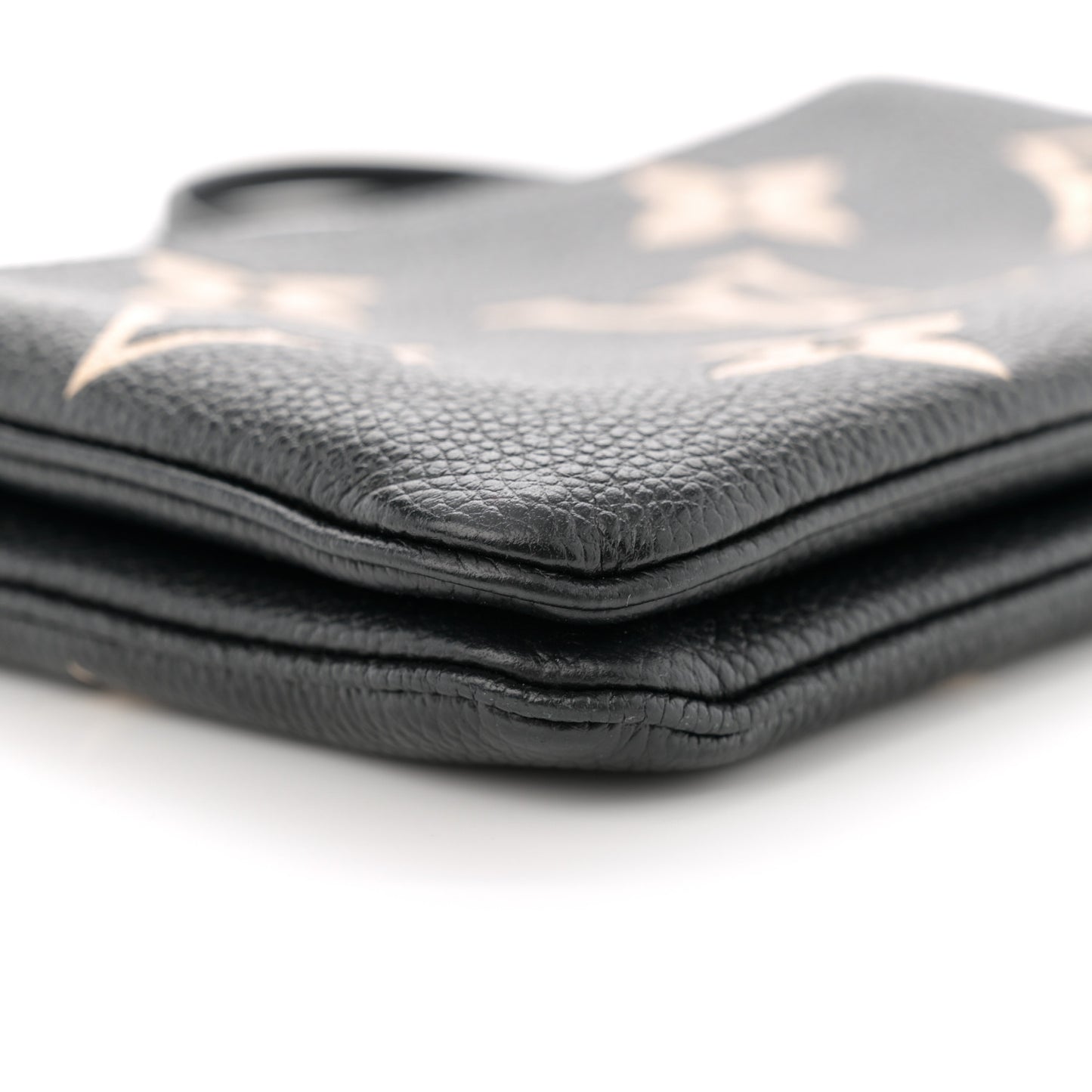 Empreinte Monogram Giant Double Zip Pochette Black Cream