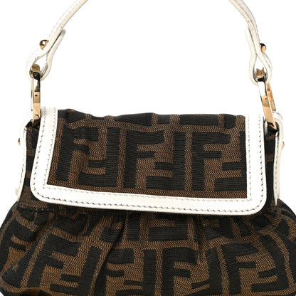 Fendi Zucca Cuoio Lucido Mini Chef Shoulder Bag Tobacco White 9 of 12