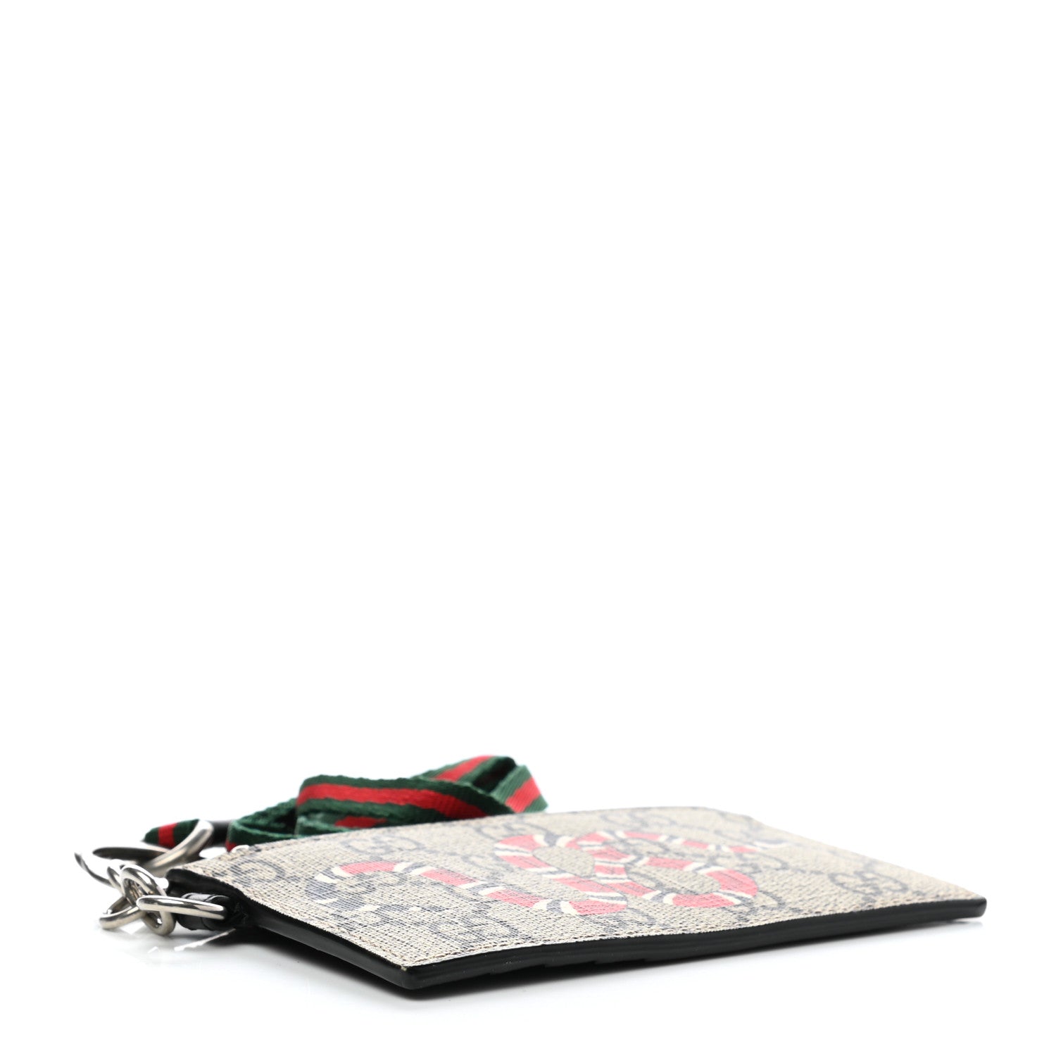 Gucci GG Supreme Monogram Kingsnake Lanyard Coin Case Card Holder 4 of 7