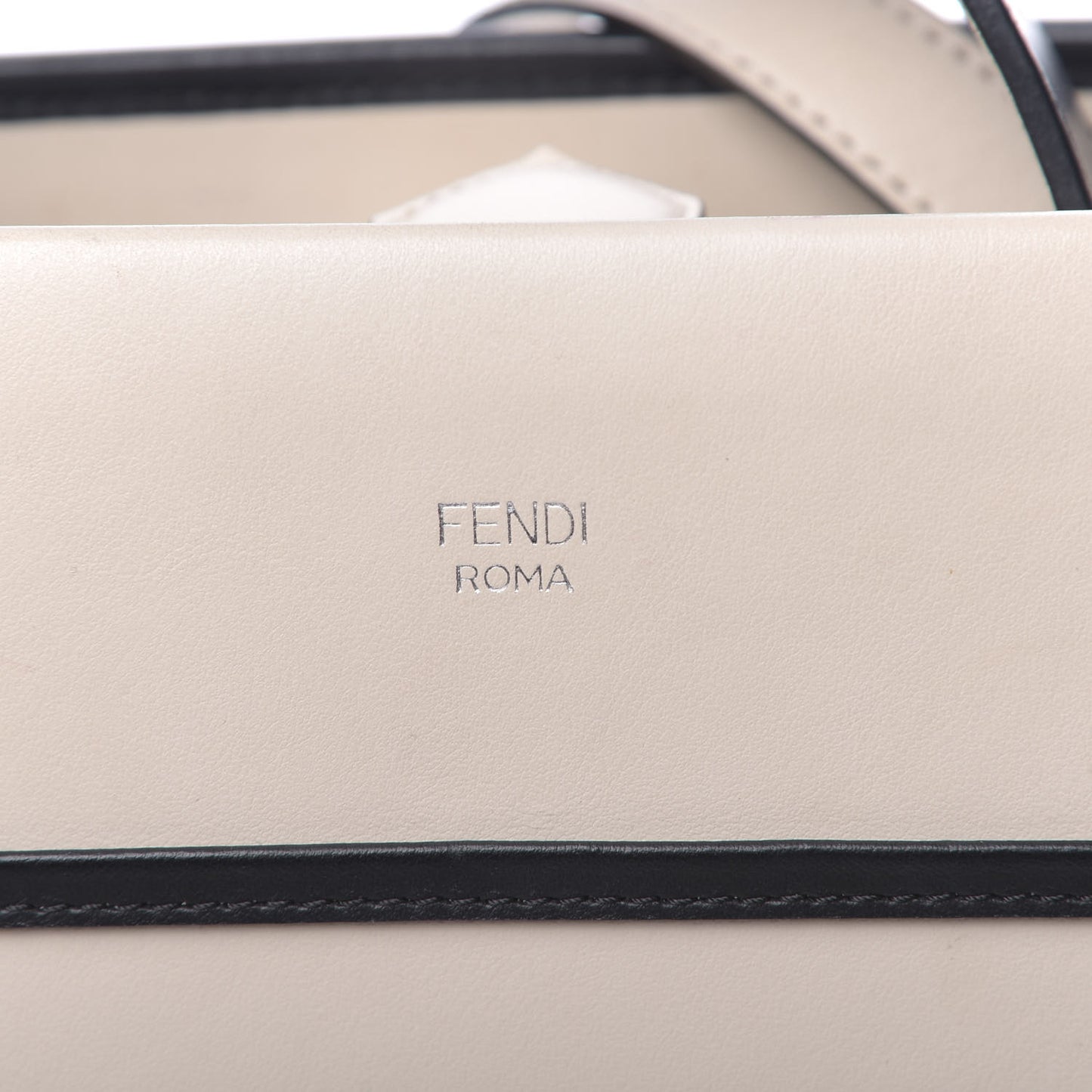 Vitello Century Opaco F is Fendi Bi-Color Regular Runaway Satchel Camelia Black