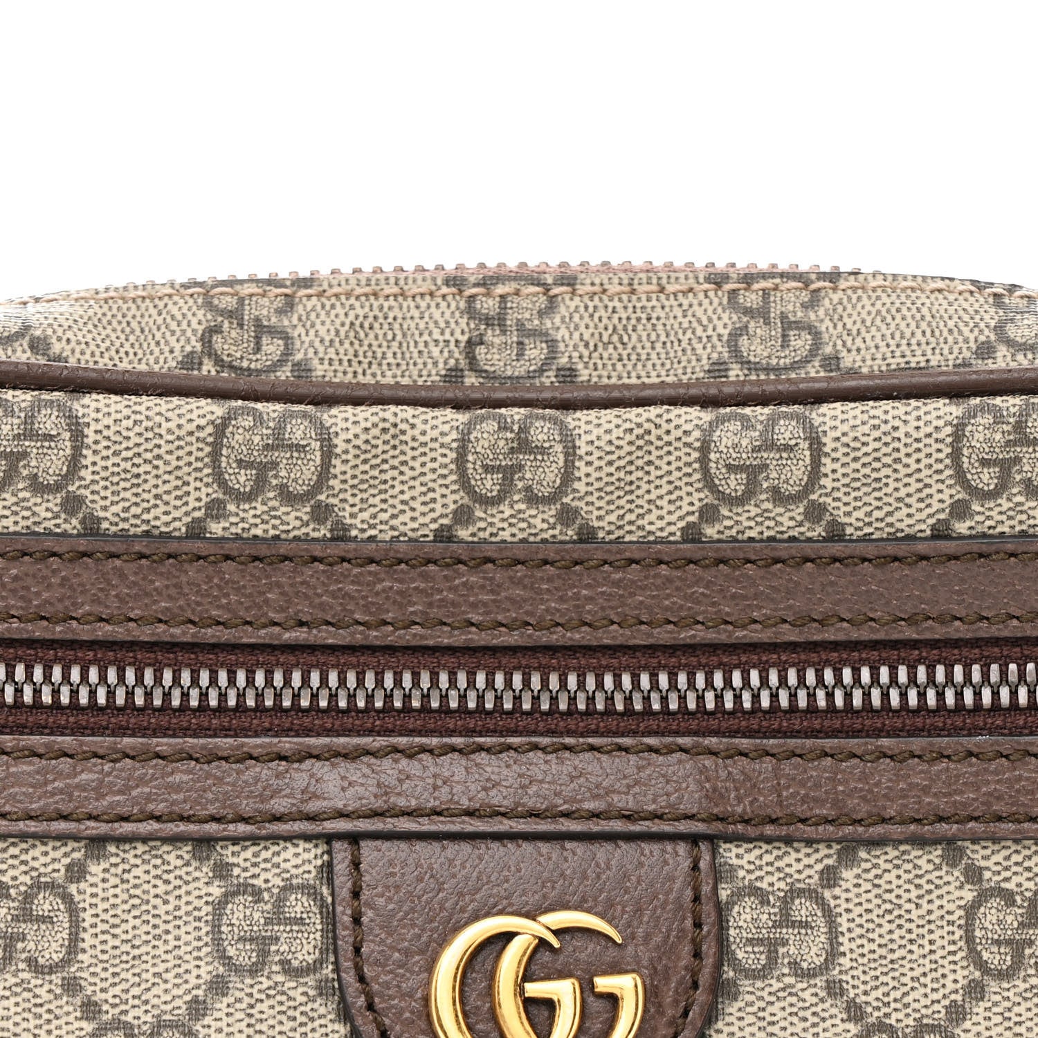 Gucci Soft GG Supreme Monogram Medium Ophidia Belt Bag Dark Brown 8 of 10
