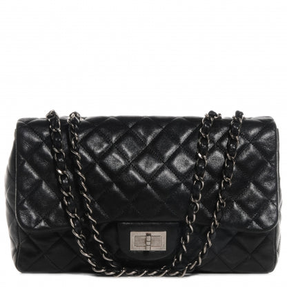 Chanel Washed Lambskin Quilted Jumbo Hybrid Reissue Flap Black 1 of 7