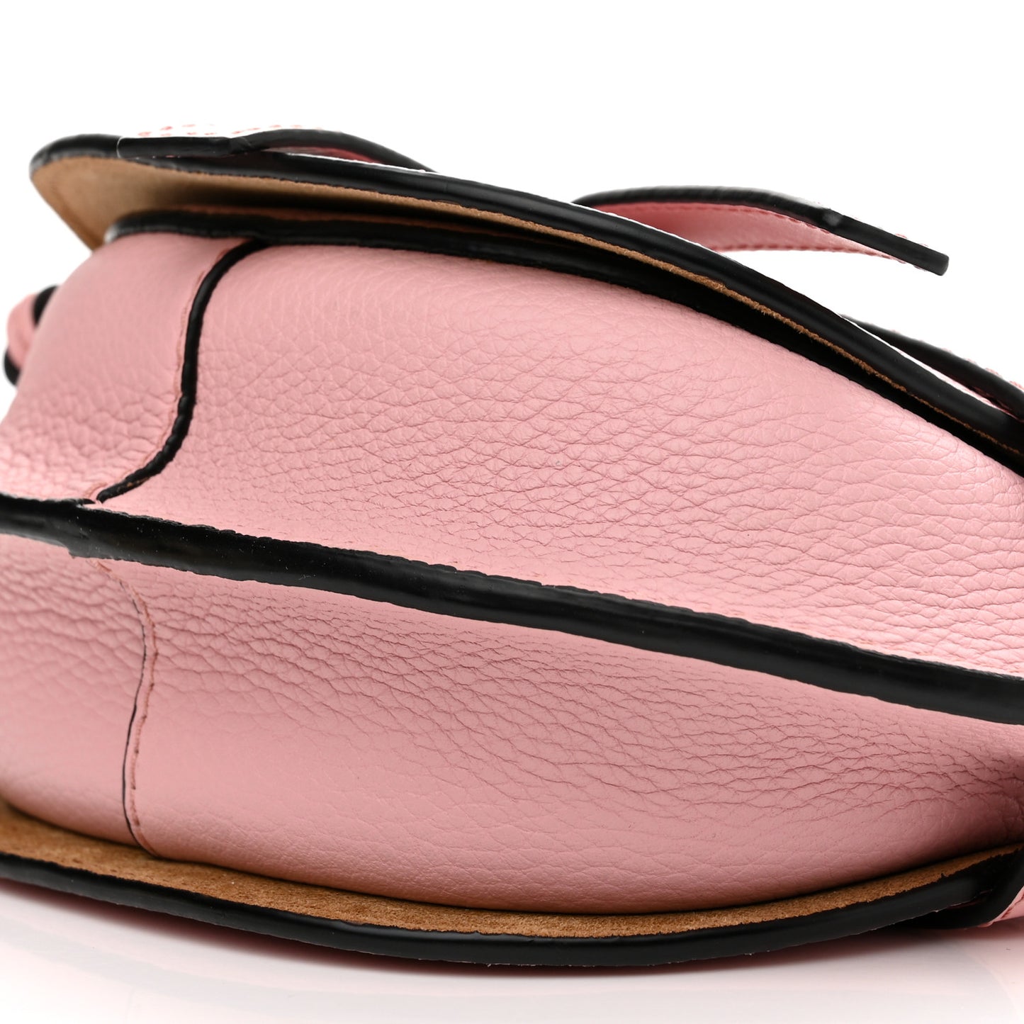 Grained Calfskin Mini Gate Crossbody Bag Pastel Pink