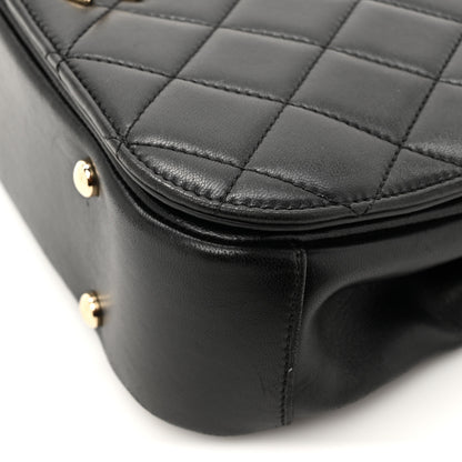 Chanel Lambskin Small Carry Chic Flap Black 13 of 14