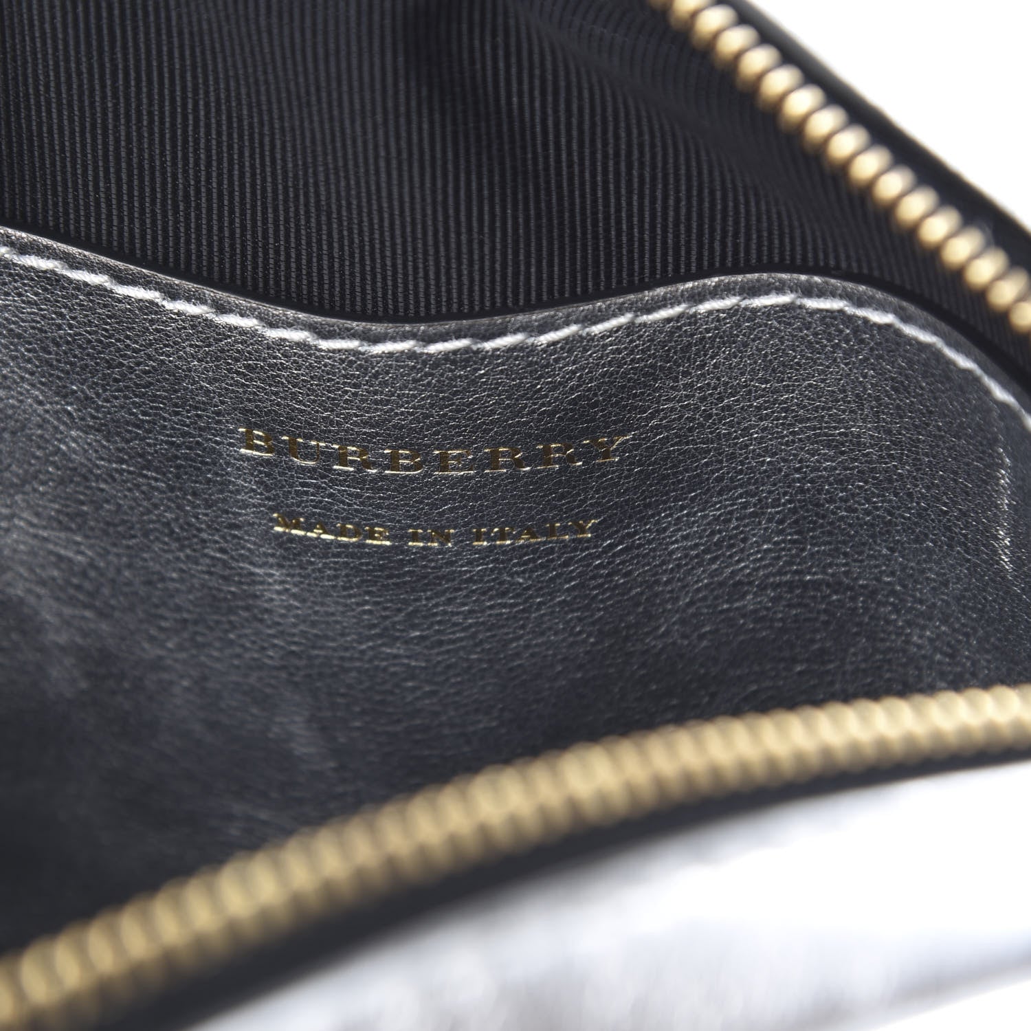 Burberry Metallic Smooth Calfskin 1983 Knight Check Link Bum Bag Silver 6 of 12