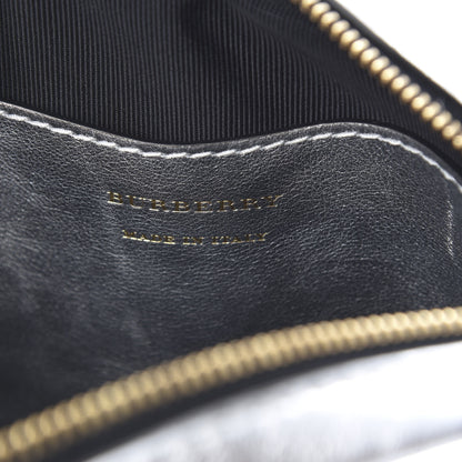Burberry Metallic Smooth Calfskin 1983 Knight Check Link Bum Bag Silver 6 of 12