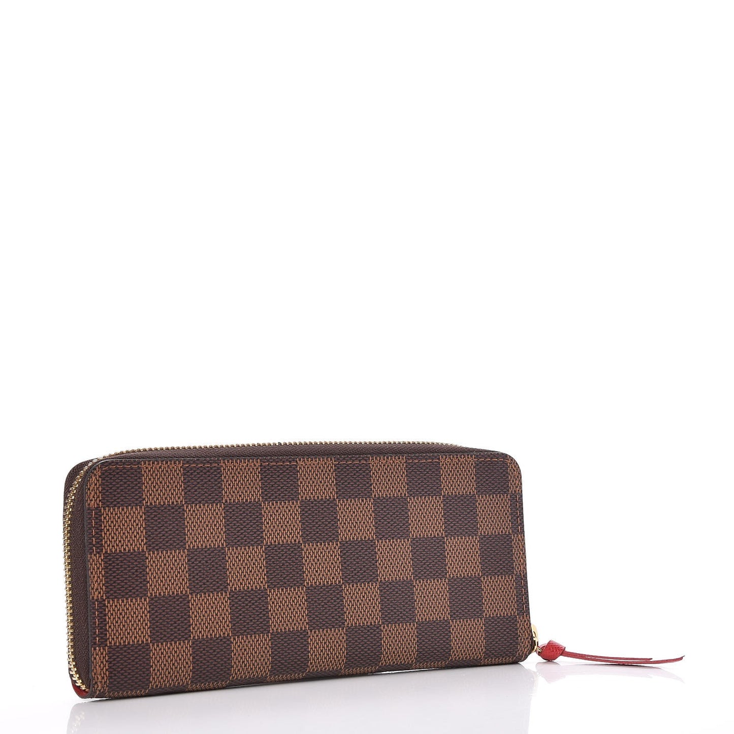 Damier Ebene Clemence Wallet Cherry