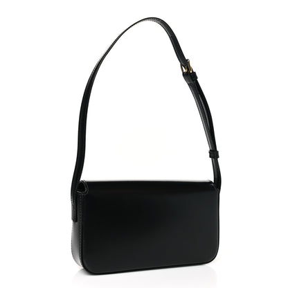 Celine Shiny Calfskin Triomphe Shoulder Bag Black 3 of 9