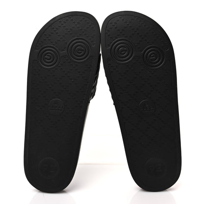 Gucci Rubber Matelasse Interlocking G Mens Slide Sandals 9 Black White 5 of 7