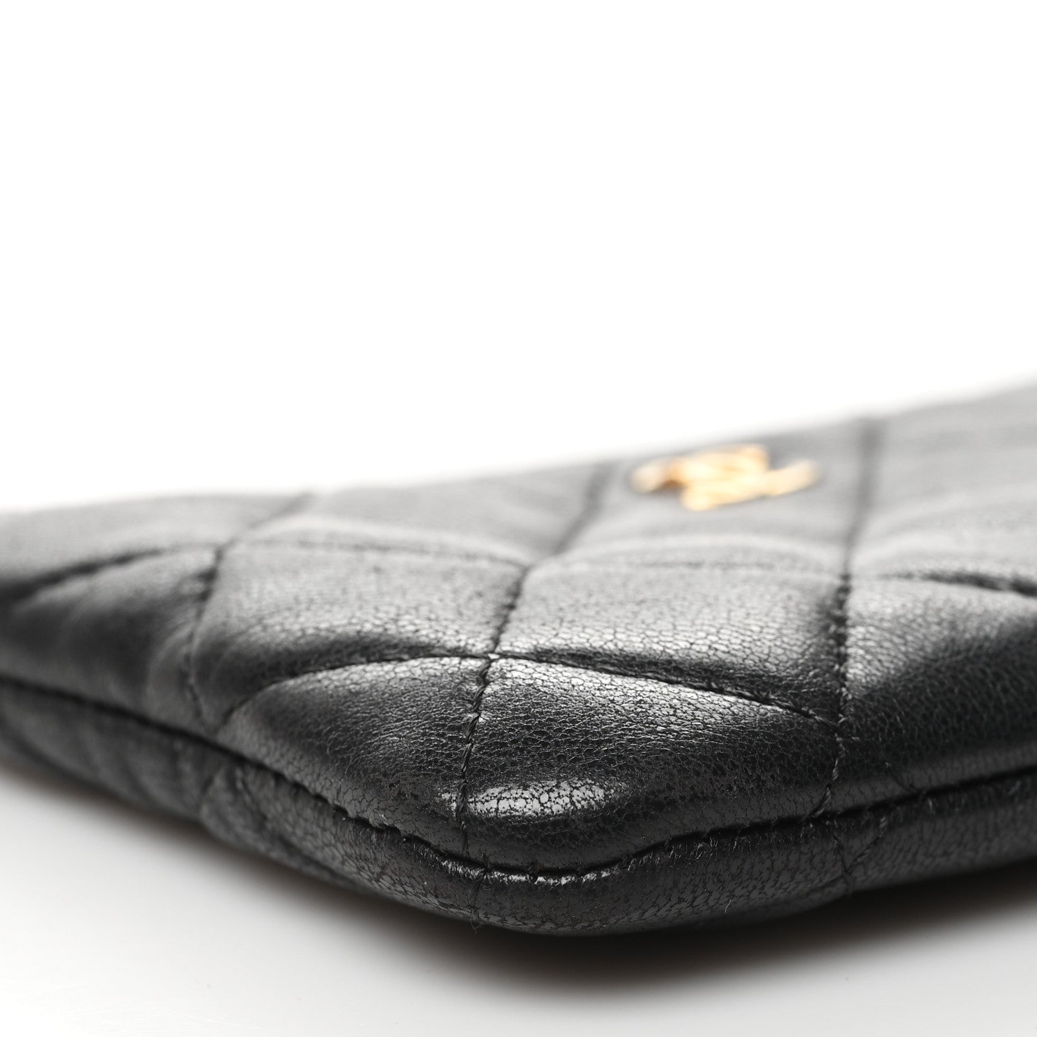 Chanel Lambskin Quilted Small Cosmetic Case Black 9 of 11
