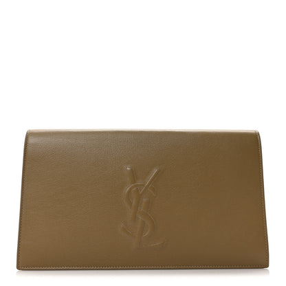 Saint Laurent Calfskin Monogram Large Belle De Jour Clutch Beige 1 of 10