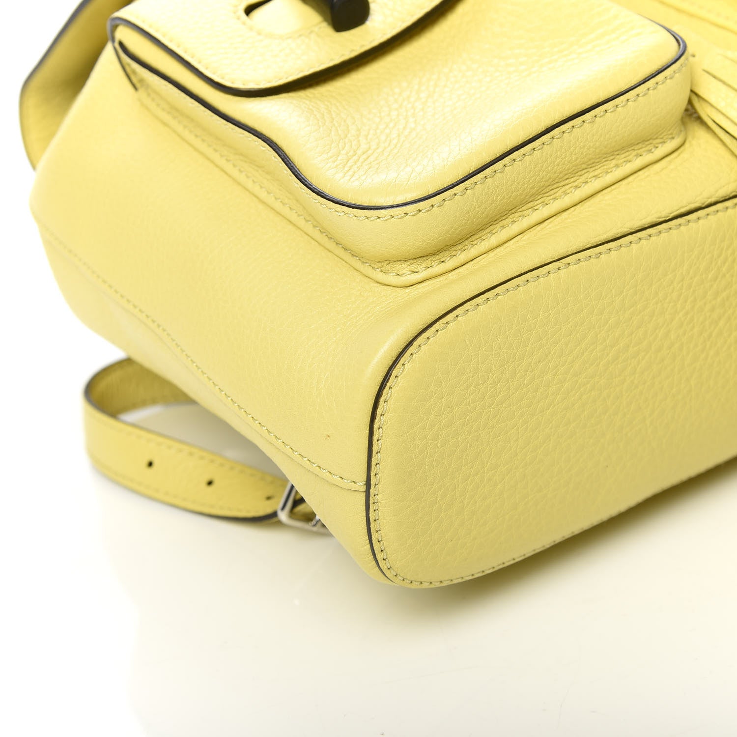 Gucci Cellarius Calfskin Medium Bamboo Backpack Mimosa Flower 7 of 9