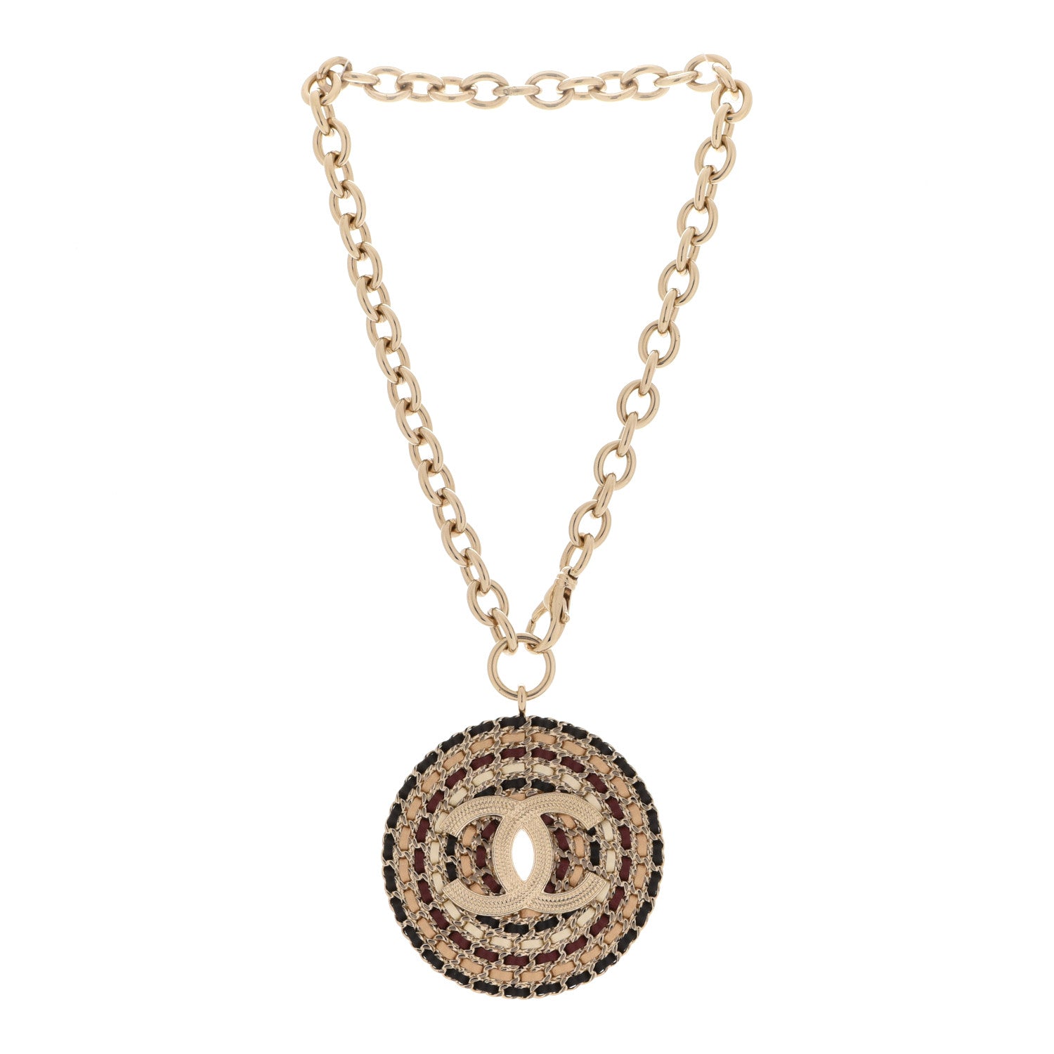 Chanel Lambskin Chain CC Necklace Gold 3 of 6
