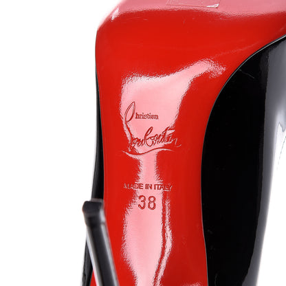 Christian Louboutin Patent Kid Baronessa 100 Pumps 38 Black 9 of 12
