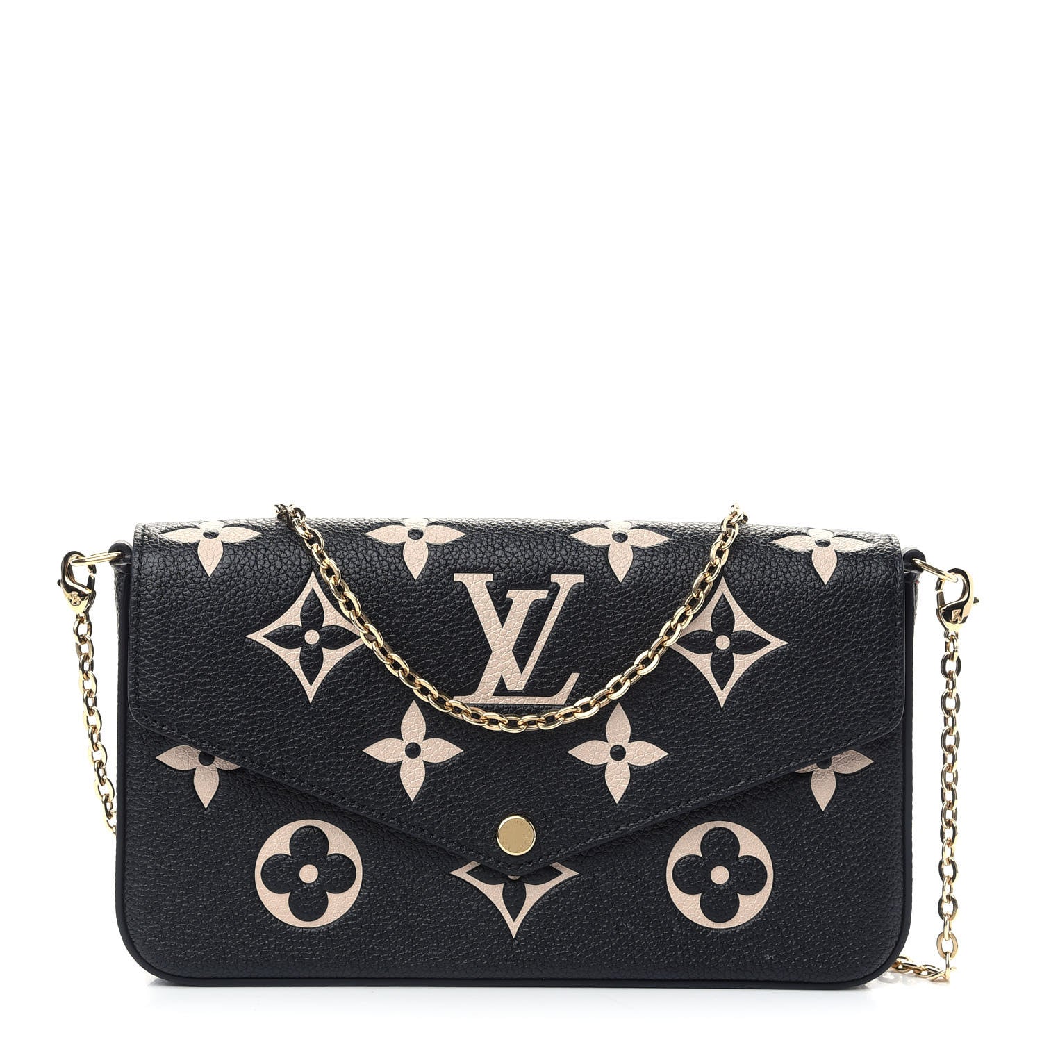 Louis Vuitton Empreinte Monogram Giant Felicie Pochette Black Beige 3 of 9