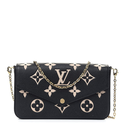 Louis Vuitton Empreinte Monogram Giant Felicie Pochette Black Beige 3 of 9
