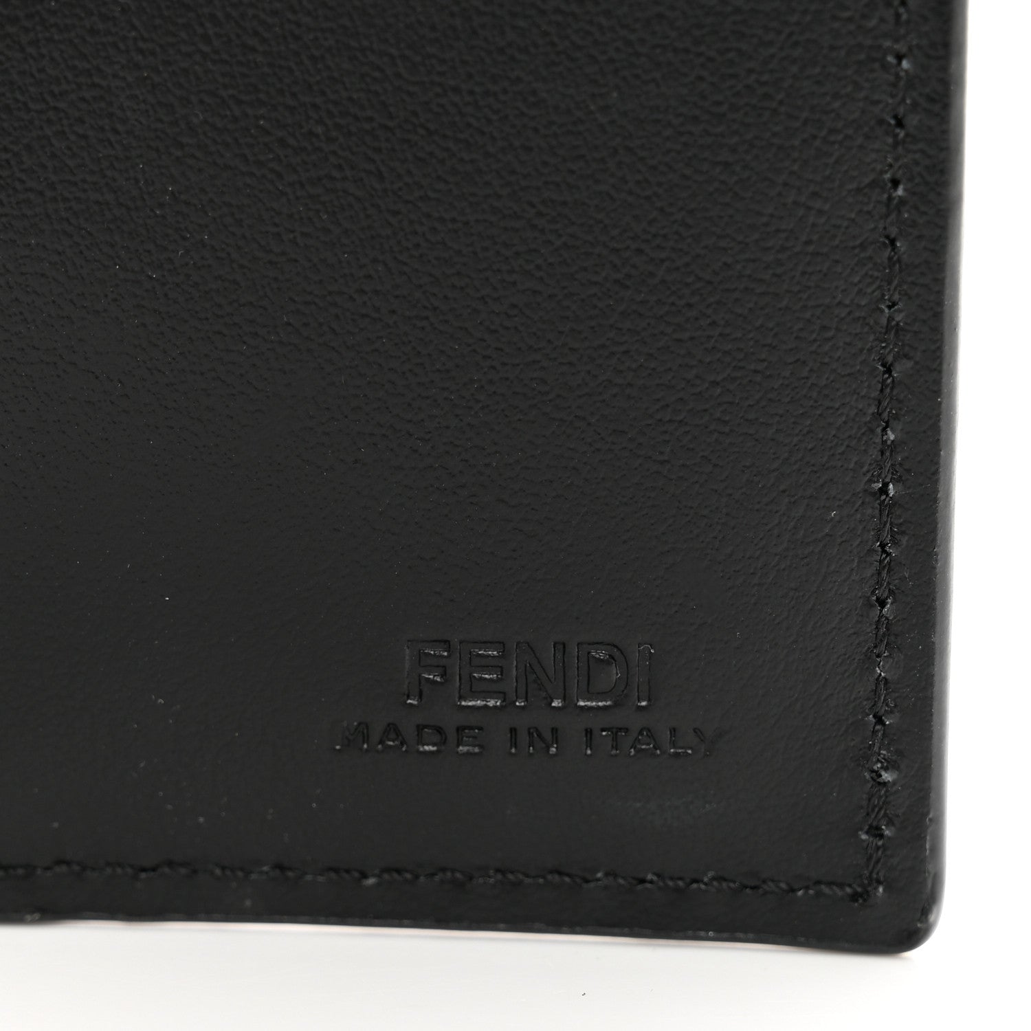 Fendi Vitello Cruise F is Fendi Compact Bi-Fold Wallet Black 6 of 7