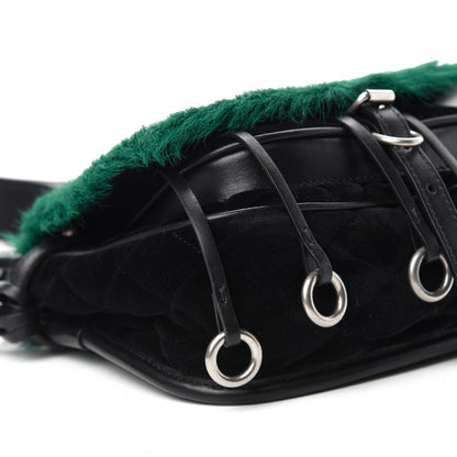 Prada Cavallino Velluto Corsaire Antic Crossbody Bag Biliardo Black 6 of 10