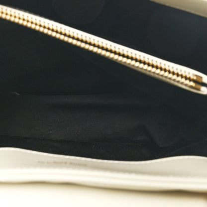 Saint Laurent Calfskin Y Quilted Monogram Medium Loulou Chain Satchel Crema Soft 6 of 11