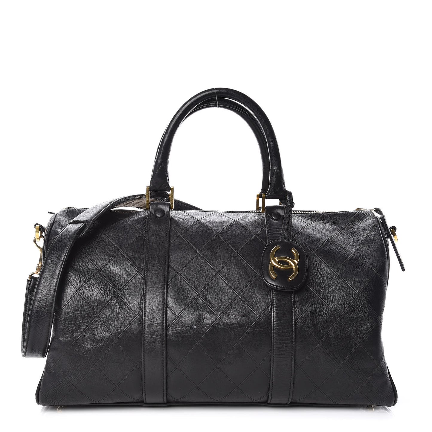 Calfskin Stitched CC Boston Black
