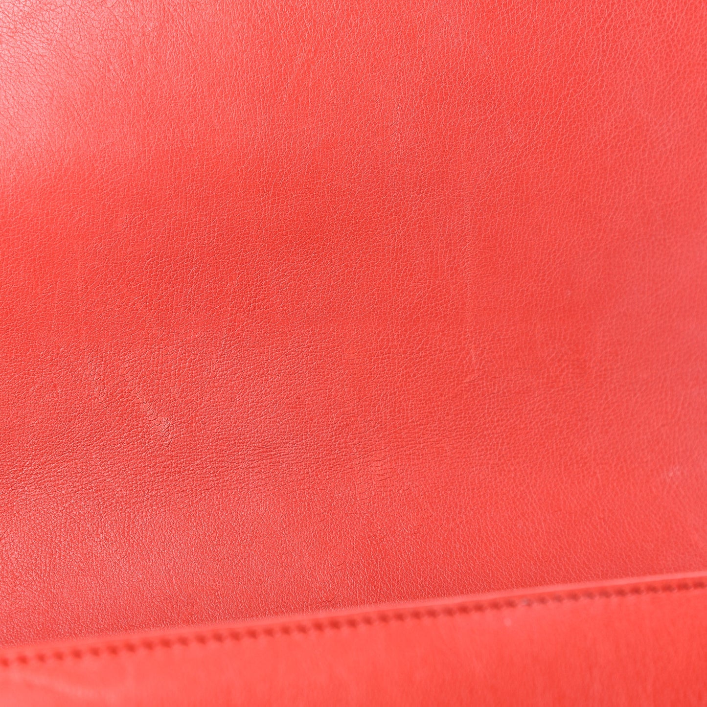 Calfskin Double Stitch New Medium Boy Flap Red