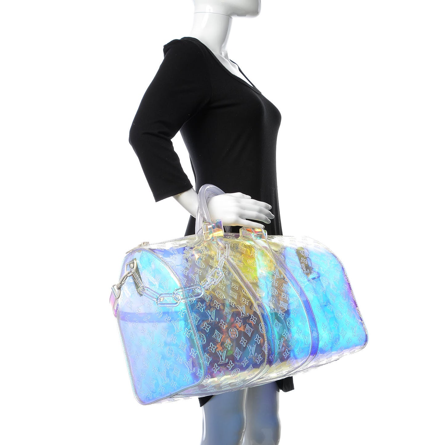 PVC Monogram Keepall Bandouliere 50 Iridescent Prism