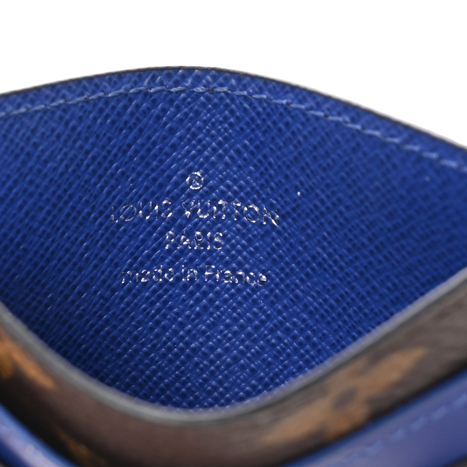 Louis Vuitton Monogram Macassar Double Card Holder Indigo Blue 7 of 8