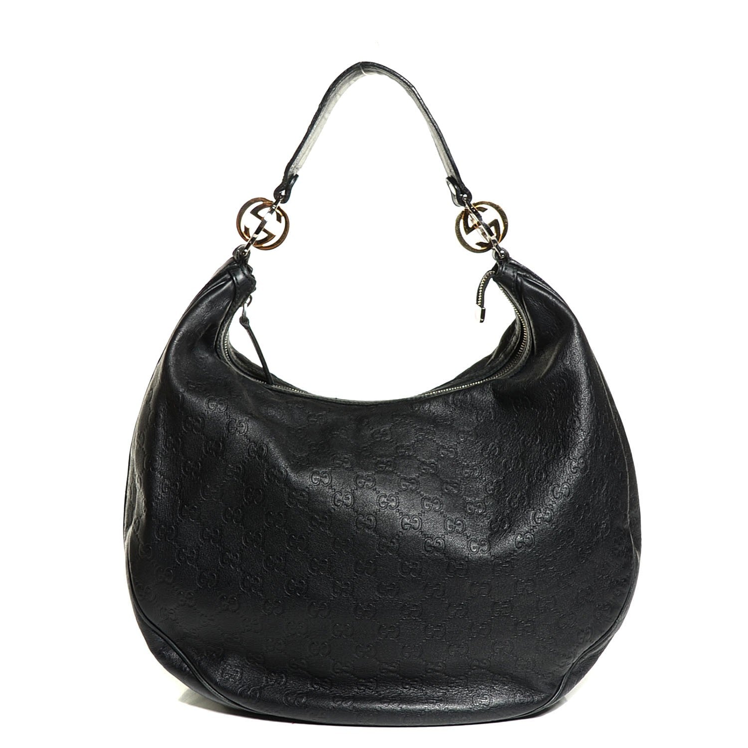 Gucci Guccissima GG Twins Large Hobo Black 9 of 16