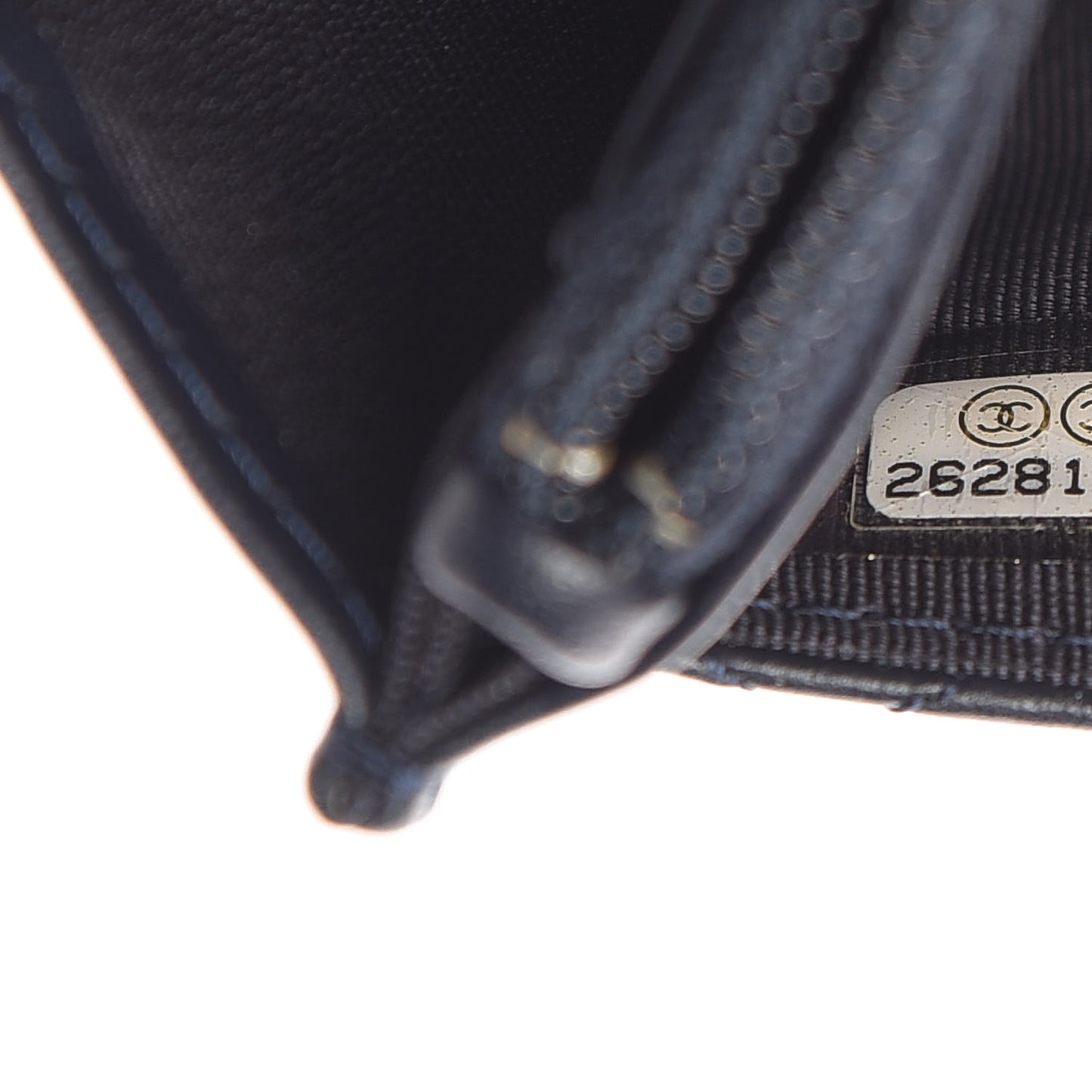 Aged Calfskin Quilted Reissue Wallet On Chain WOC Navy