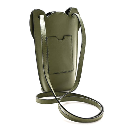 Loewe Calfskin Elephant Pouch Crossbody Bag Avocado 3 of 9