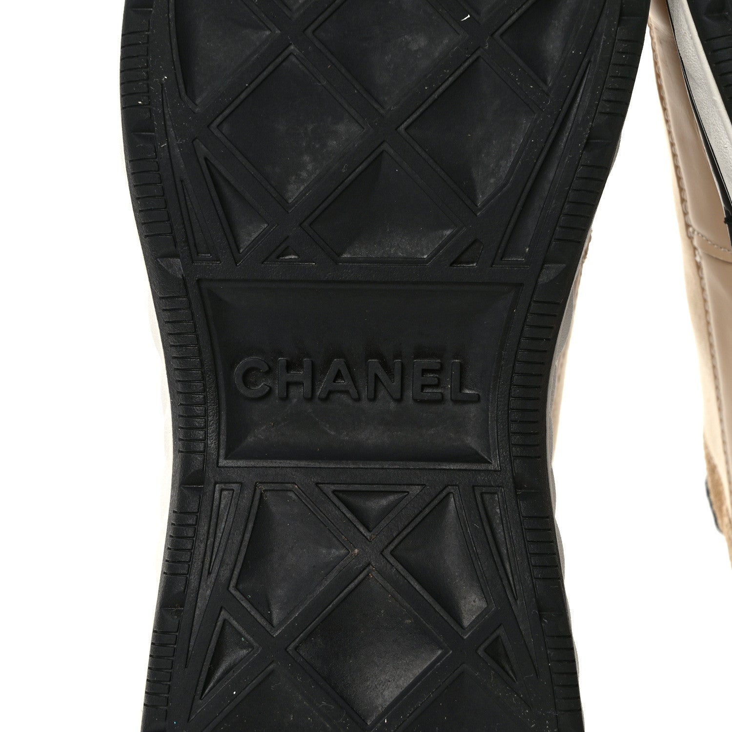 Chanel Velvet Calfskin Mixed Fibers CC Sneakers 40 Beige 7 of 9