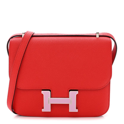 Hermes Epsom Enamel Constance 18 Rouge de Coeur Mauve Sylvestre 1 of 11
