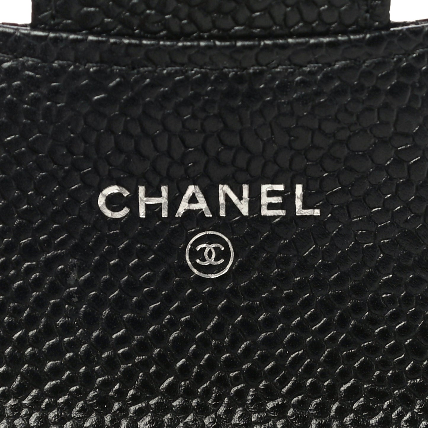 Caviar Quilted Flap Card Holder Black