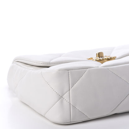 Chanel Goatskin Quilted Medium 19 Flap White 6 of 11