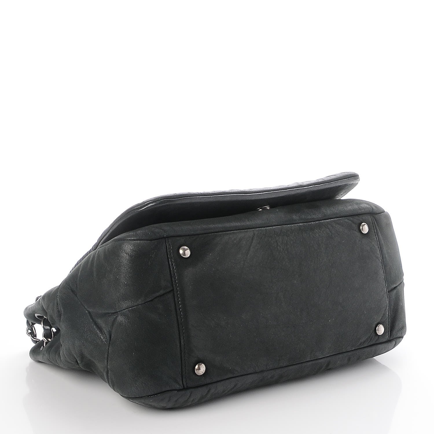 Chanel Iridescent Calfskin Glint Accordion Flap Black 5 of 8