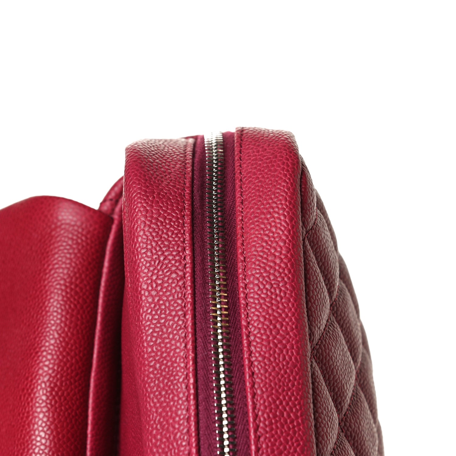 Chanel Caviar Quilted Jumbo Easy Flap Dark Pink 18 of 19