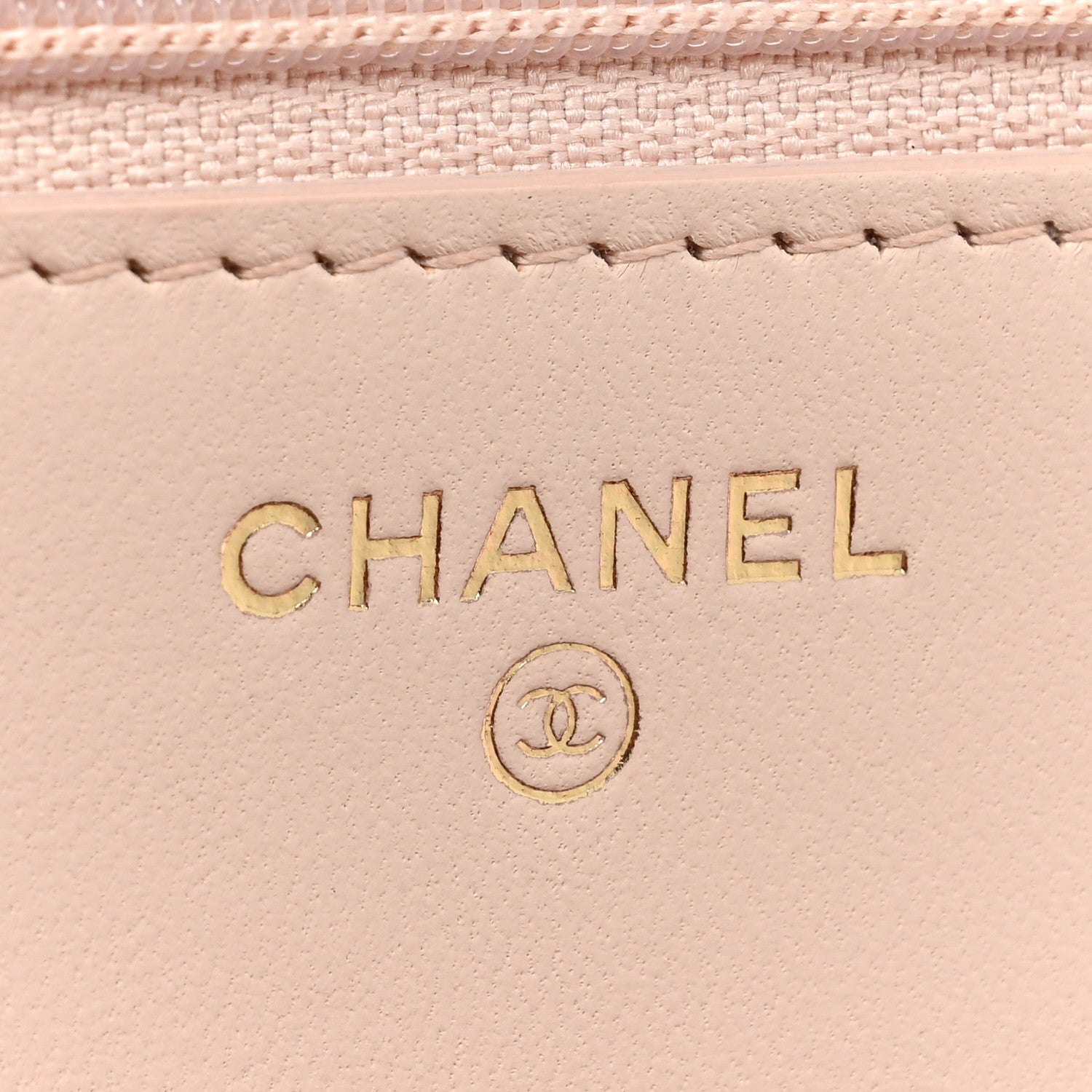Chanel Lambskin Quilted Trendy CC Wallet On Chain WOC Light Beige 5 of 10