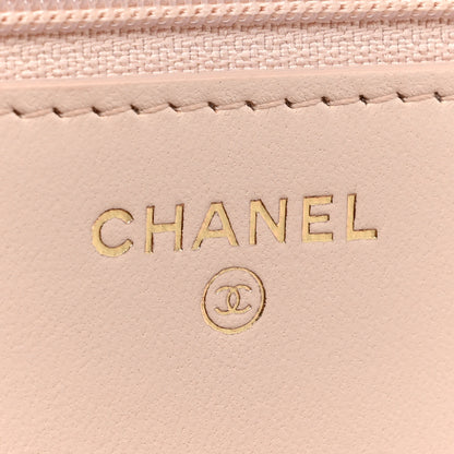 Chanel Lambskin Quilted Trendy CC Wallet On Chain WOC Light Beige 5 of 10