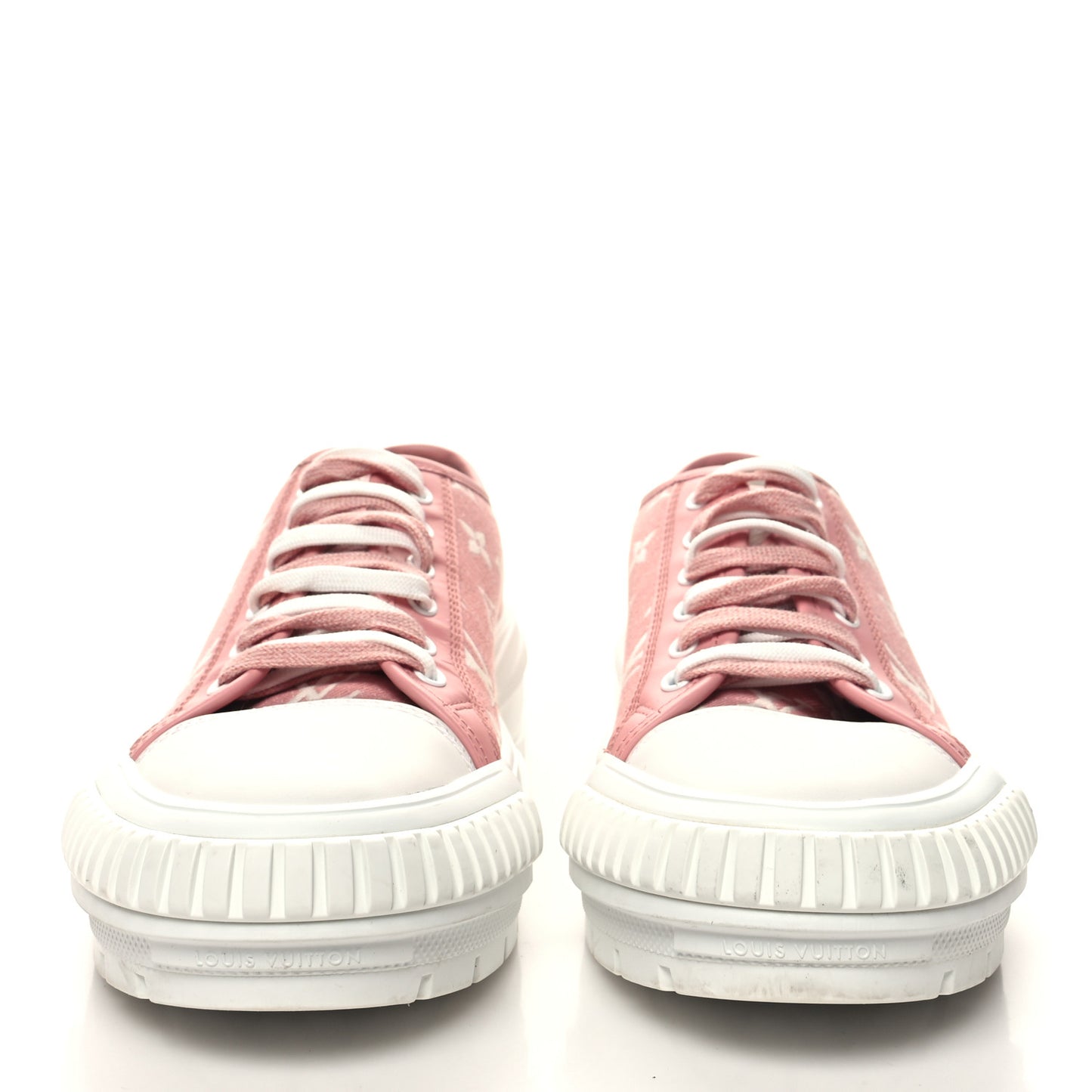 Denim Monogram Squad Sneakers 41 Pink